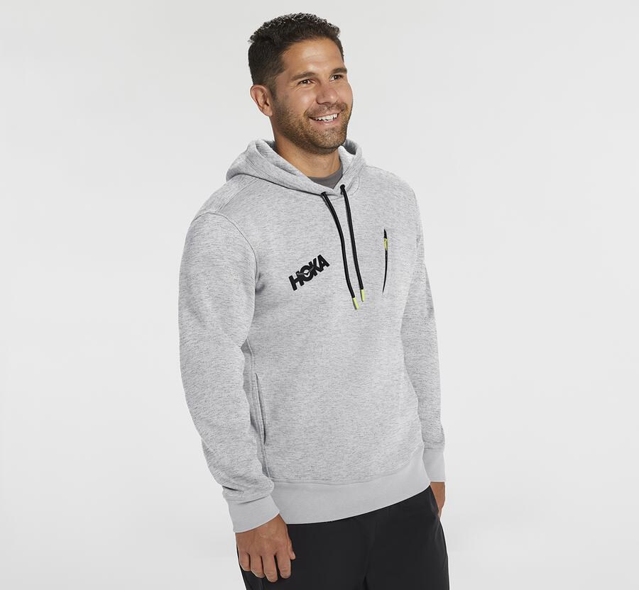 Sweat À Capuche Hoka One One Performance Homme - Grise - LPC-124078